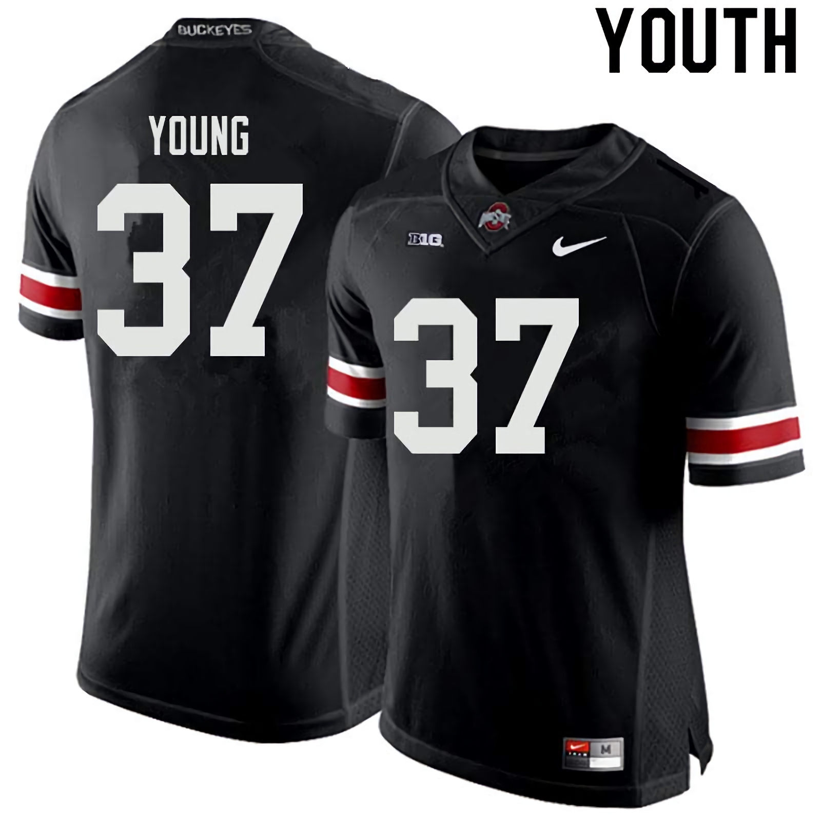 Craig Young Ohio State Buckeyes Youth NCAA #37 Nike Black College Stitched Football Jersey KHI5256UH